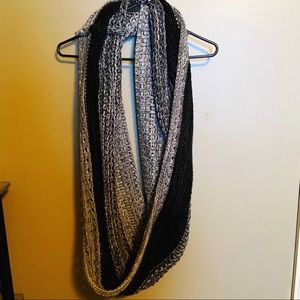 Brown Knit Infinity Scarf